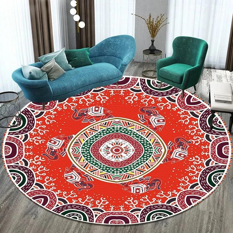 Bitcoin Round Carpet Anti-Slip Circle Area Rug Large for Home Living Room Floor Mat Bedroom Decor Chair Drum Rug Chair Doormat