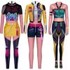 Vuxen Rumi Mira Zoey Tryck Jumpsuit Kvinnor Halloween Cosplay Kostym Karnevalsfest Scen Rollspelsklänning Utklädningsdräkt