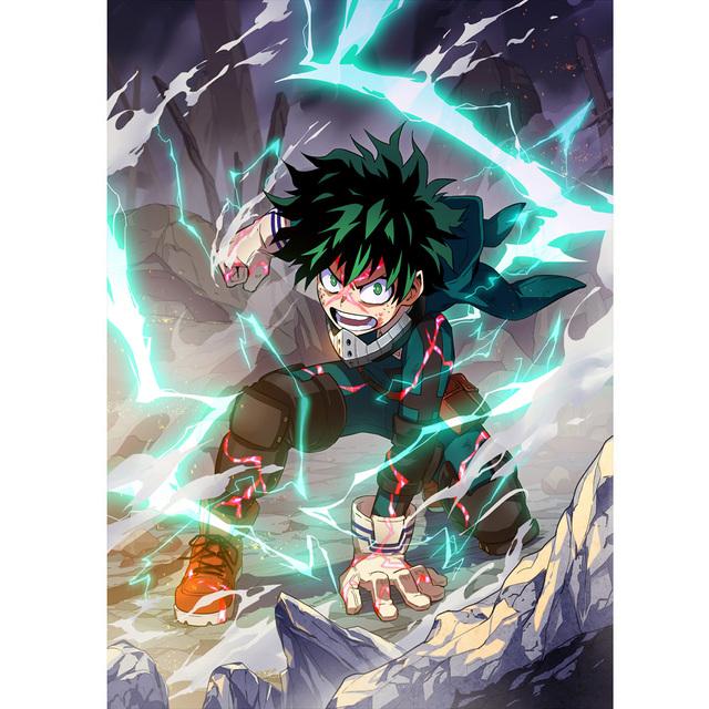 Wall Art Oil Painting Japanese Anime BNHA Deku Manga My Heroes Academy Poster Printing Boys' Bedroom