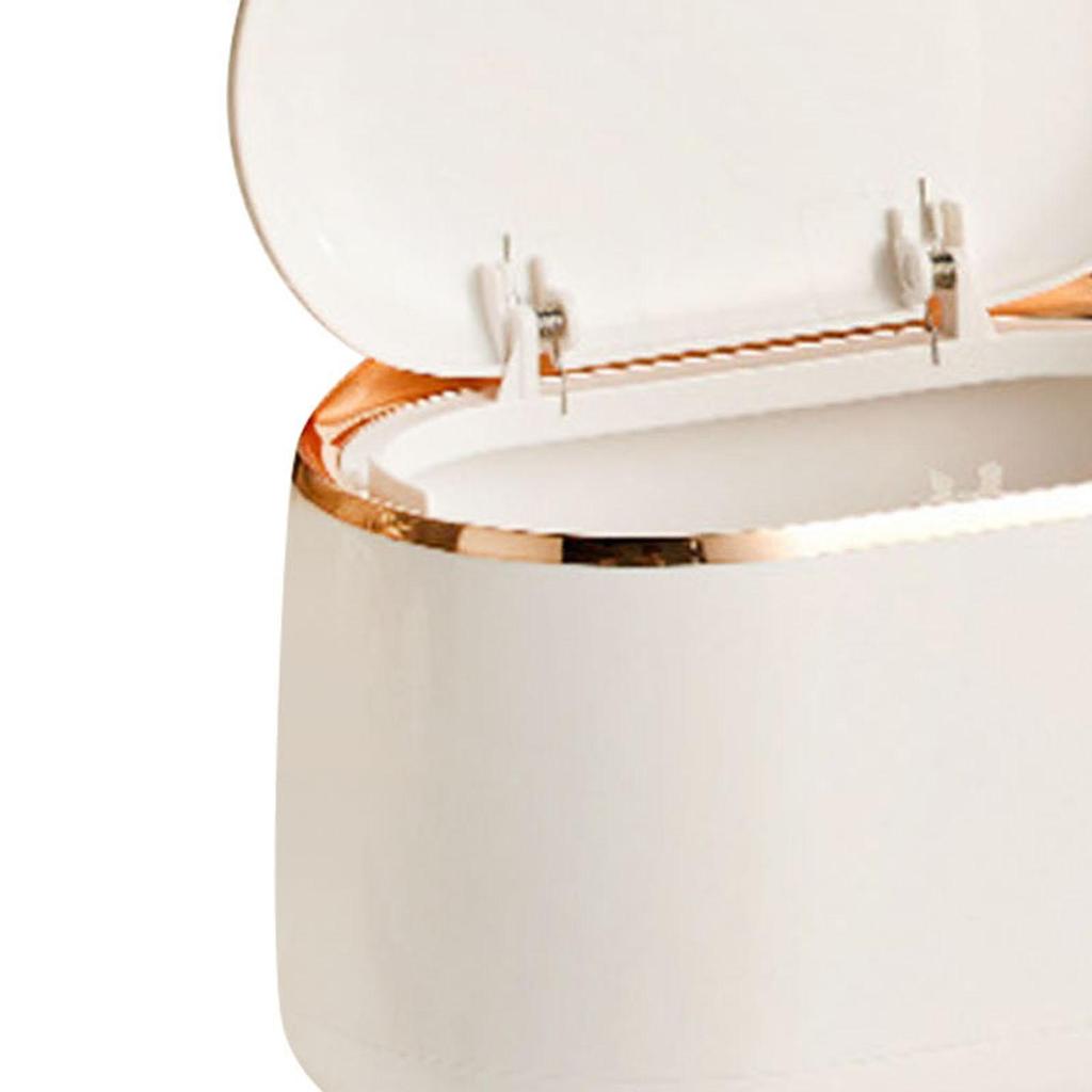 Pressing Small Desktop Garbage Can Countertop Trash Bin Anti Slip Leg Practical Convenient Removable for Table Bedroom Office