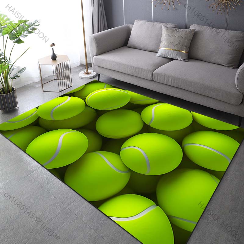 New Product HD Tennis Pattern Carpet for Living Room Bedroom Bathroom Mat Creative Doormat Home Decor Area Rug Large Size