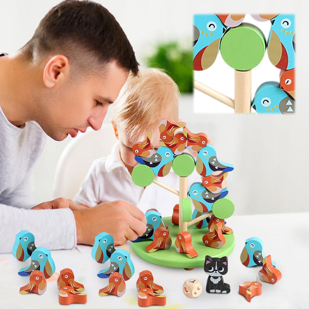 Wooden , Birds, Balance Games, Parent-child Interaction, Stacking, Playing, Early Education, Educational Toys