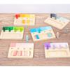 Wooden Montessori Toy Color Sense System Training Wood Insert Board 24 Color Children's Color Cognitive Matching Educational Toy