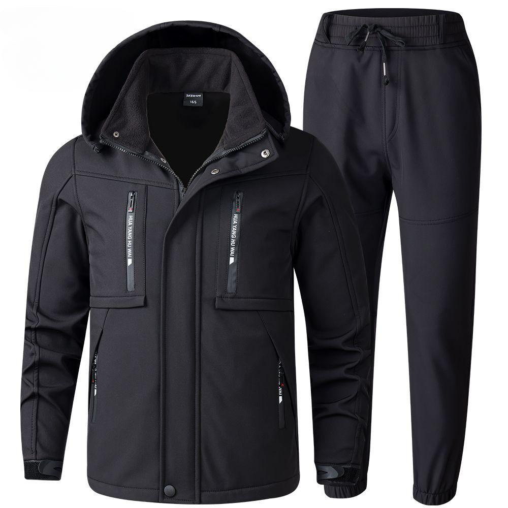 Stretch Plus Velvet Winter Jacket, Waterproof Thickened Suit, Windproof, Outdoor Wear-resistant, Cold-proof, Warm and Cold-proof Clothing