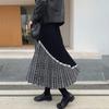 Autumn/Winter Large Size Women's Knitted Skirt Elastic Waist Knitted A-line Skirt
