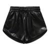 4-12 Years Kids Shining Dance Gymnastics Shorts Solid Color Drawstring Fitness Shorts