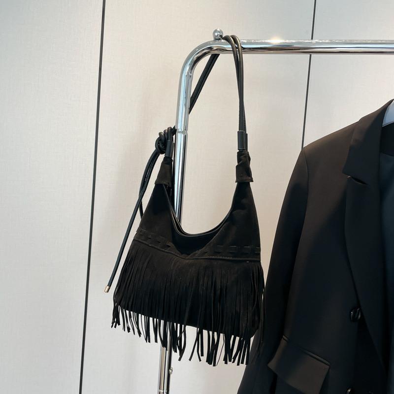 Модная Корейская Сумка-Тоут 2024 Модная Вместительная Ретро Сумка Через Плечо чёрный