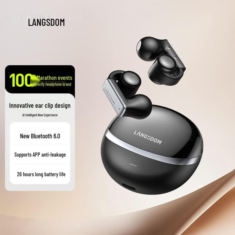 Lanston TS28 Open-Ear Clip Bluetooth Headphones