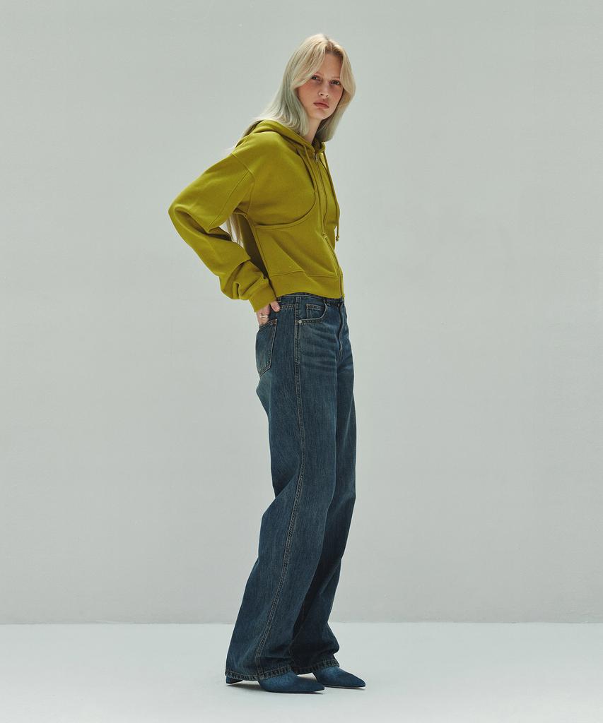 Daiaegeuneol Basic Line Denim Pants (Dark Blue)