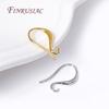 18K Gold Plated Ear Wire with Outside Loop Rhodium Plated Earring Hooks Earwire Fittings DIY Earrings Jewelry Accessories