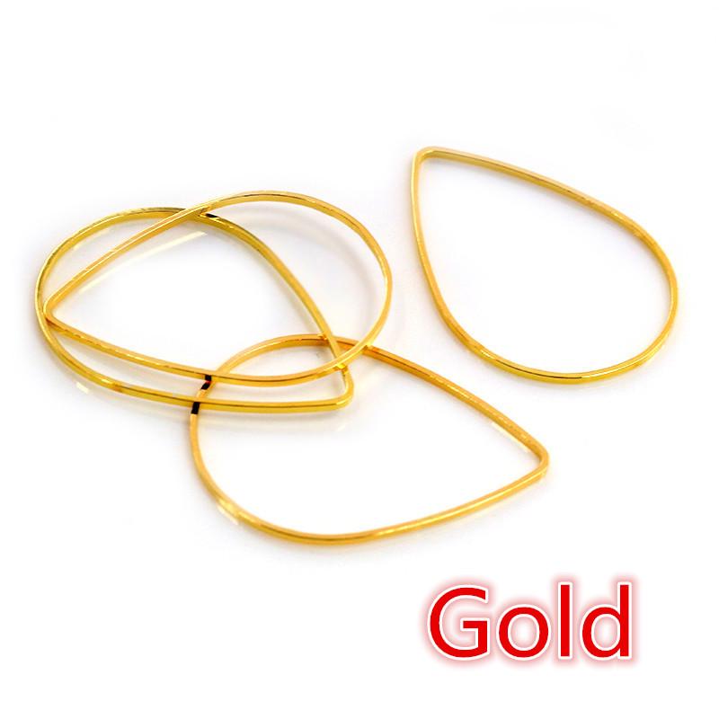 50 Water Drop Pendant Hollow Earrings – DIY Jewelry Making Accessories