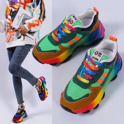 Fashion Women's Sneakers Fashion Platform Shoes 2025 New Casual Shoes for Women Lace Up Tennis Shoe Comfort Running Shoes Zapatos Mujer