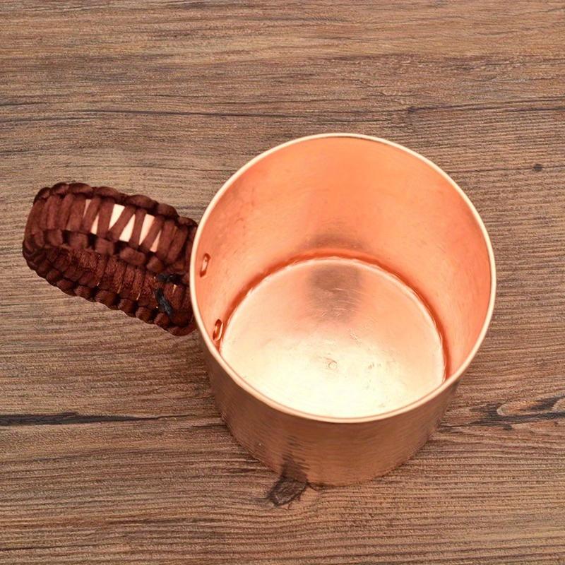 Copper Handmade Hammered Straight Coffee Mug Water Mug Copper Tea Cup Multifunction Teaware Copper Water Cup