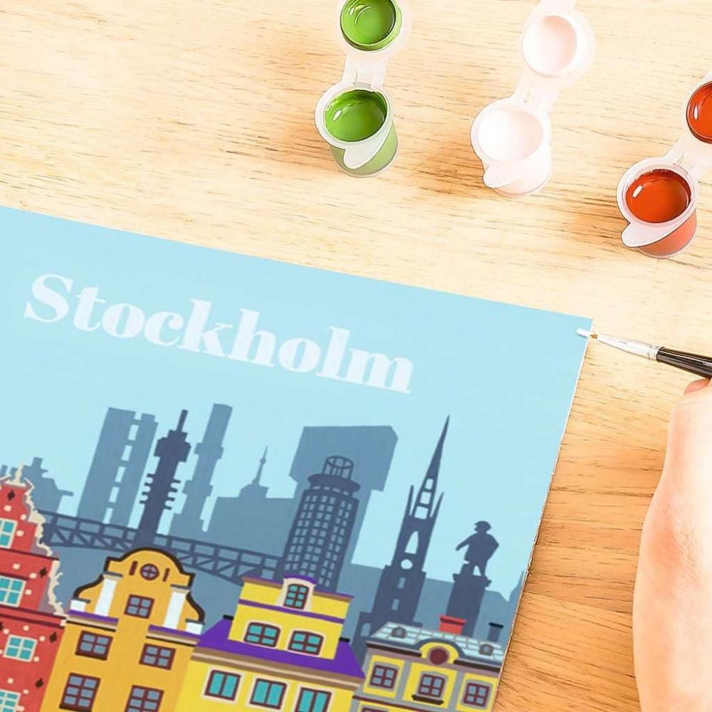Ravensburger CreArt Stockholm Sweden 23520 9 (Coloring Book Paint by Numbers Oil Painting Art Painting)