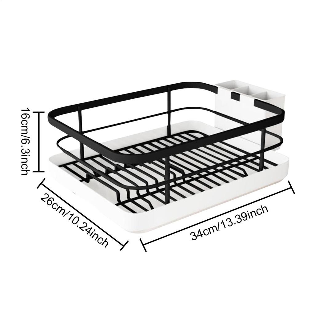 Dish Racks for Kitchen Counter Sink Space-Saving Dish Drainer Rack Basket Utensil Organizer for Cabinet Shelf Indoor RV Family