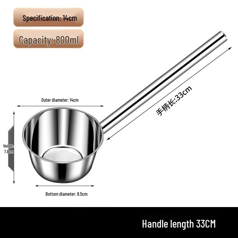 Stainless Steel Long-Handle Ladle Set