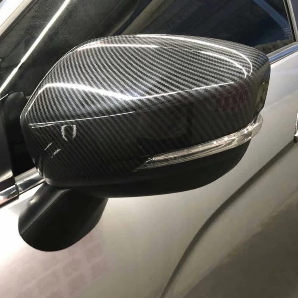 1Pair Carbon Fiber Look Rearview Mirror Cover For Mitsubishi Eclipse Cross 18-23