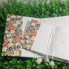 Fromthenon A5 A6 Fabric Rose Notebook Cover Planner Case Cover Protective Journal Cover Protector Office Stationery Supplies