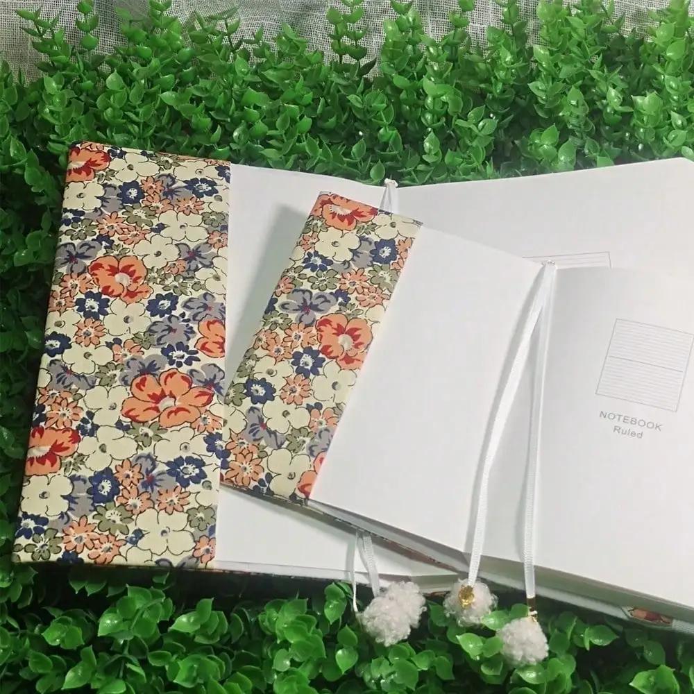 Fromthenon A5 A6 Fabric Rose Notebook Cover Planner Case Cover Protective Journal Cover Protector Office Stationery Supplies