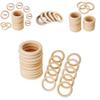 Elegant Baby Newborn Natural Round Wood Teething Rings Perfect For Diy Gifts