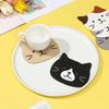 2Pcs Cute Cat Coaster Coffee Glasses Cup Mat Pad Kawaii Drink Coaster Set Heat Insulation Mug Coaster Kitchen Placemat for Table