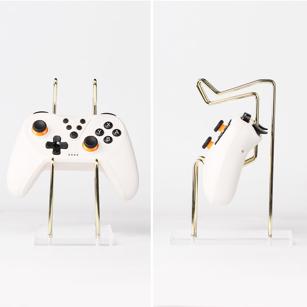 Baskiss Game Controller Bureauopslag Compatibel met Switch Xbox Hoogte Eenvoudige Acryl Stalen Standaard, Rek, PS5, PS4, 2, Series, 2-Niveaus Verstelbaar,