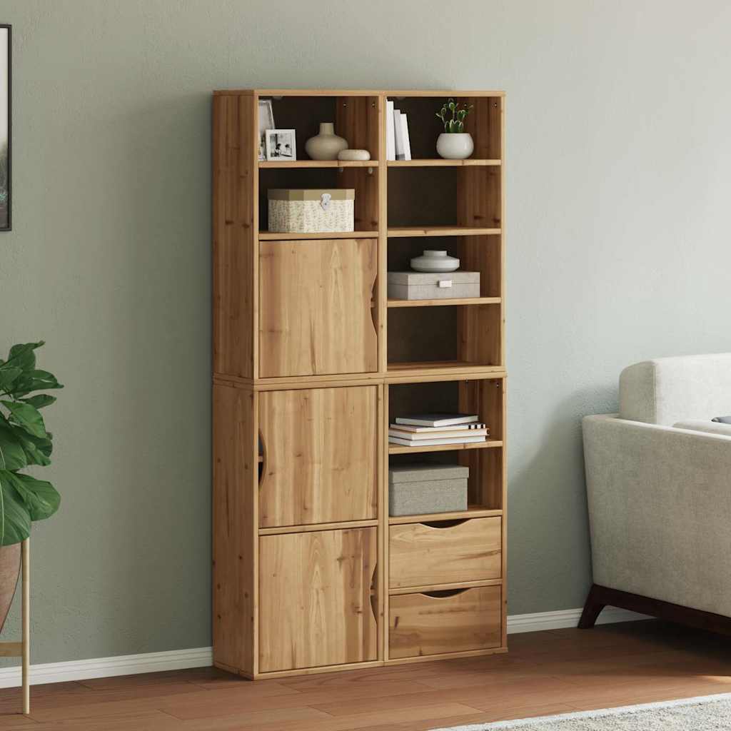Side Cabinets 4 Pcs ODDA 40x24x79 Cm Solid Pine Wood