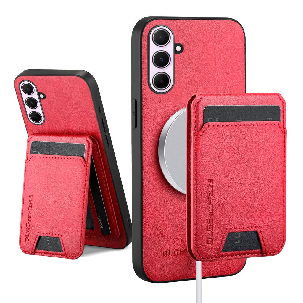 Wallet Card Holder Case for Samsung Galaxy A17 A07 A56 A26 A36 A16 A55 A35 A25 A54 Magnet Cover Leather Mag-safe Stand Shell