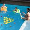 1 Set Eva Throwing Circle Fun Splash Water Sports Floating Pool Game Toy With 10/12 Rainbow Balls Throwing Game Water Sports
