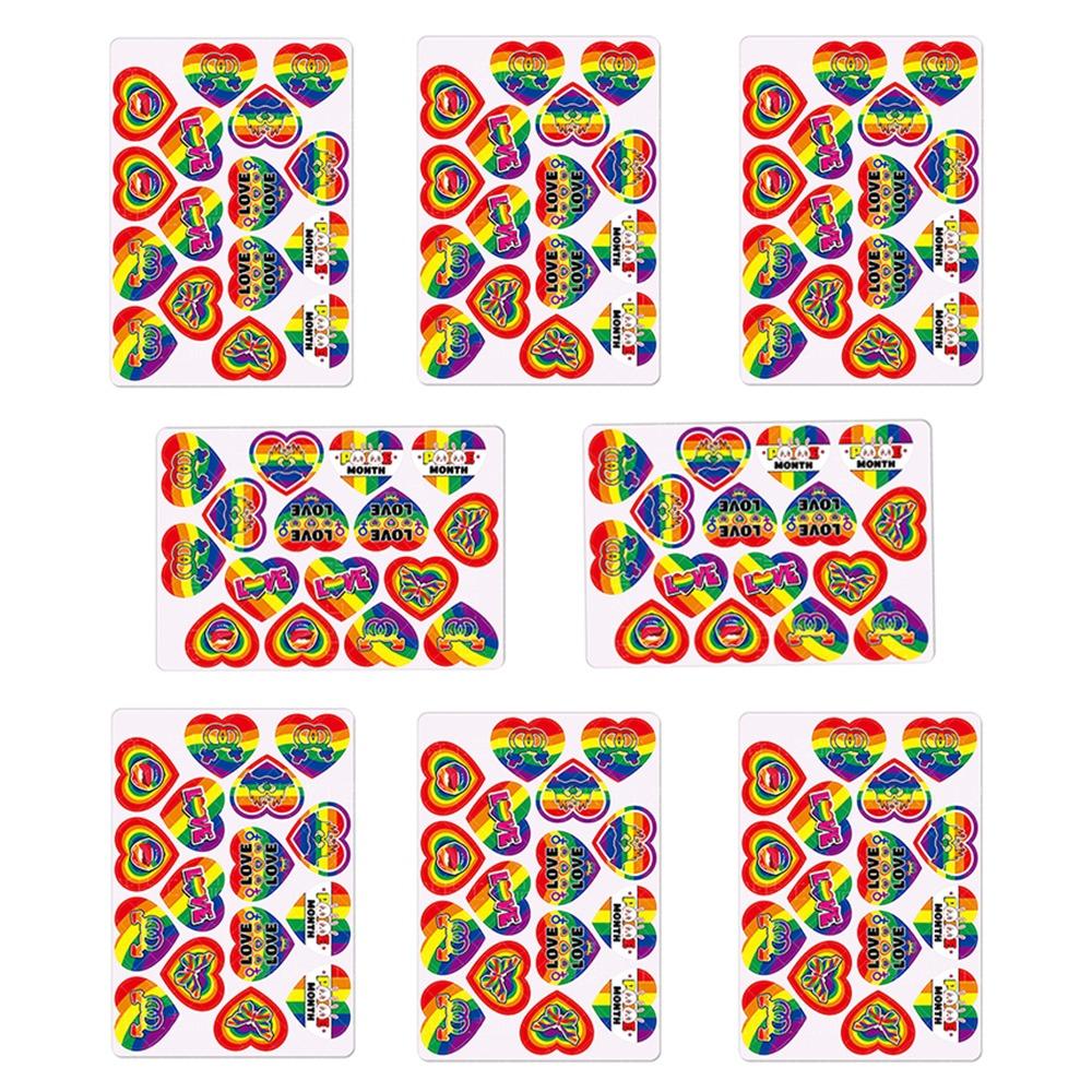 

8 шт. Радужные наклейки в форме сердца, Цветные этикетки для упаковки конфет, Принадлежности для вечеринки в День гордости 8Pcs/Set