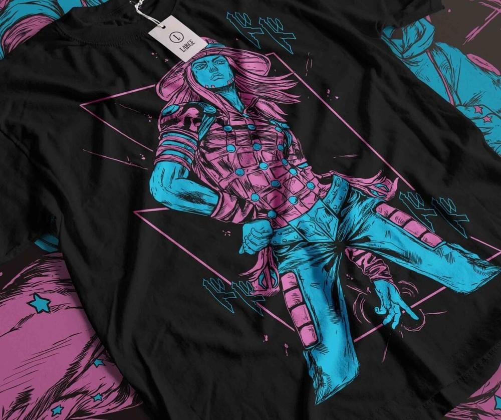 

Gyro T-shirt Zeppeli Jojo s Bizarre Adventure Funny Anime Black Shirt All Size 4XL