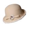 New summer straw hat women's small flower spikes handmade hemming small brim fisherman hat children's summer sun protection beach hat