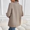 Herbst Winter Damen Lässig Langarm Karomuster Farbe Blazer Anzug Pendler Knopf Temperament