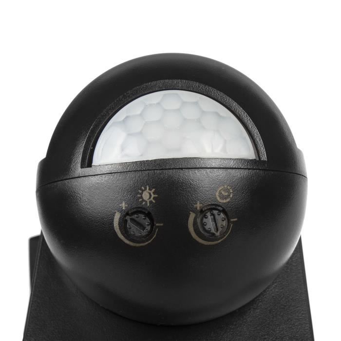 Détecteur de mouvement infrarouge maclean mce295 noir - 180° + 360° - 12 m - ip54