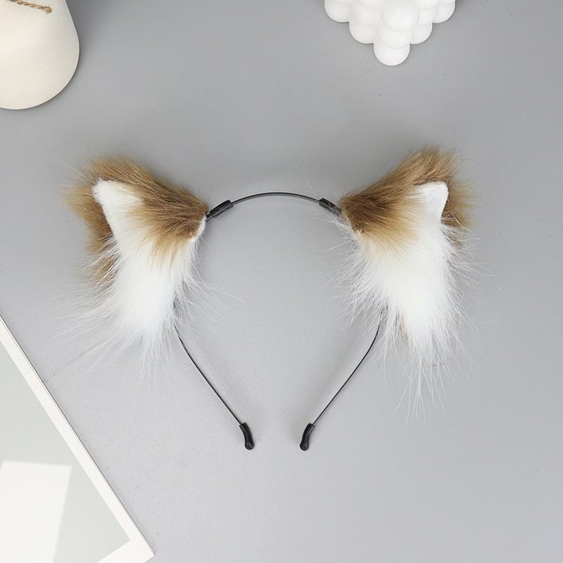 Handgemachtes Plüschtier-Ohren-Haarband für Damen, Herren, Cosplay, Katze, Fuchs, Haarschmuck in mehreren Farben