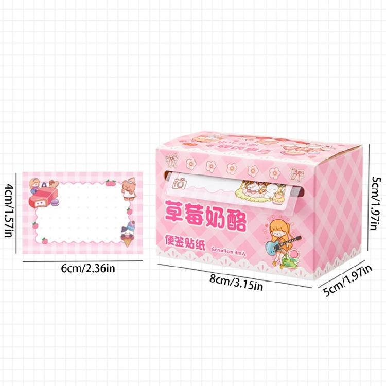 70 Sheets Pull Out Adhesive Notes Pad Small Notepads Cartoon Notes Paper Reminders on Fridges Book Calendar Notebook