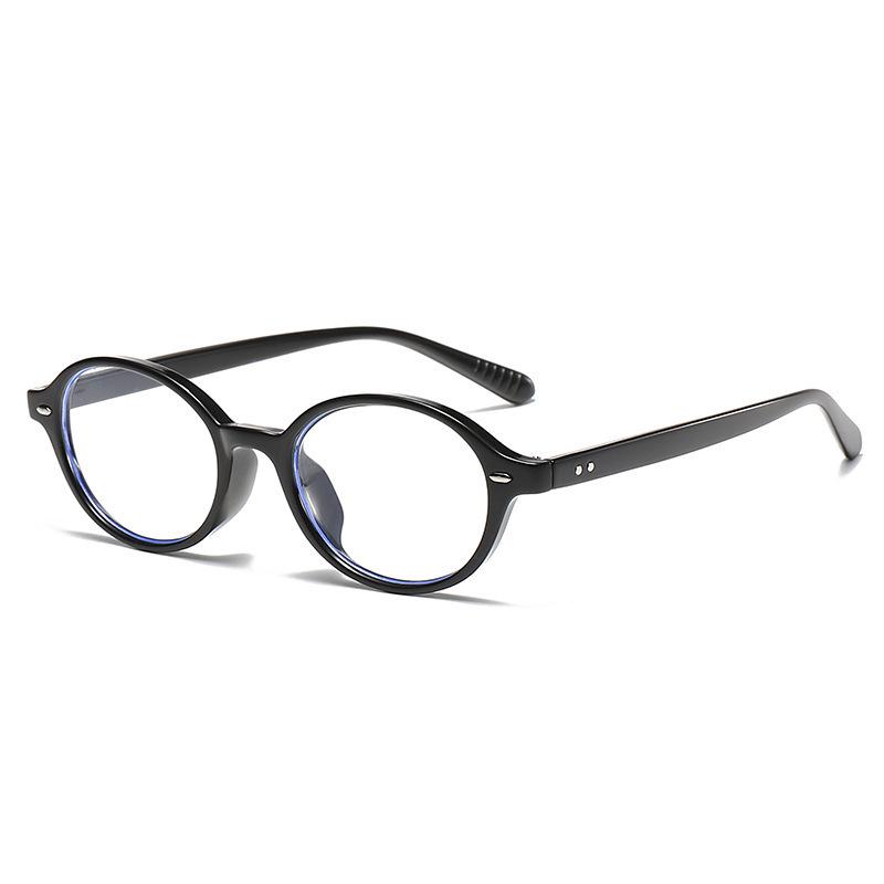 Unisex Retro Oval Tortoiseshell & Black Frames with Plain or Myopia Lenses