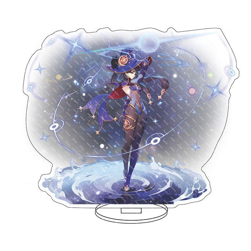 Barbatos Genshin Impact Keqing Barbara Acrylic Figure Stand Decoration Display