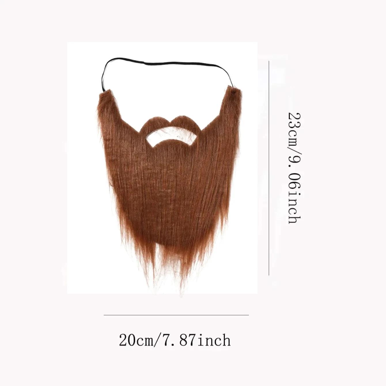 

1 шт. DIY Маскарадная борода, длинная пушистая борода, реквизит для костюма для косплея, борода Санта-Клауса, брови, усы, аксессуар для рождественской вечеринки темные хаки