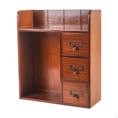 Wood Storage Box Desk Drawer Multifunctional Gift Container Desktop Organizer for Jewelry