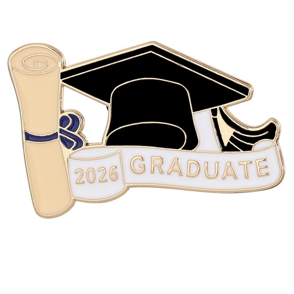2026 Graduation Commemorative Alloy Doctoral Cap Pin Elegant 25mm Accessory For Graduates Sturdy And Stylish
