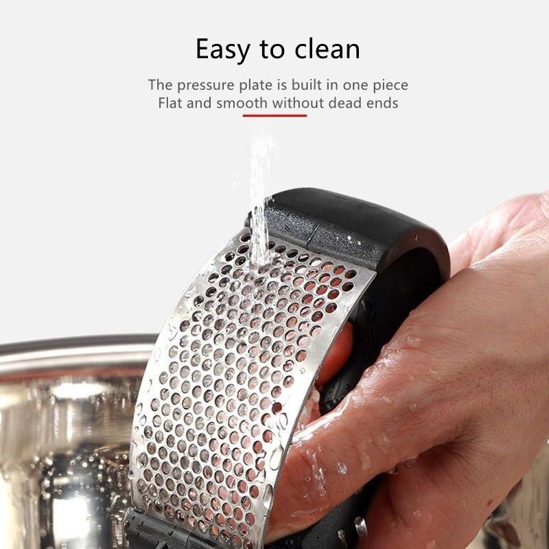 Manual Garlic Press With Handle Stainless Steel Garlic Crusher Garlic Crusher Squeezer Kitchen Squeezing Minced Garlic Tool