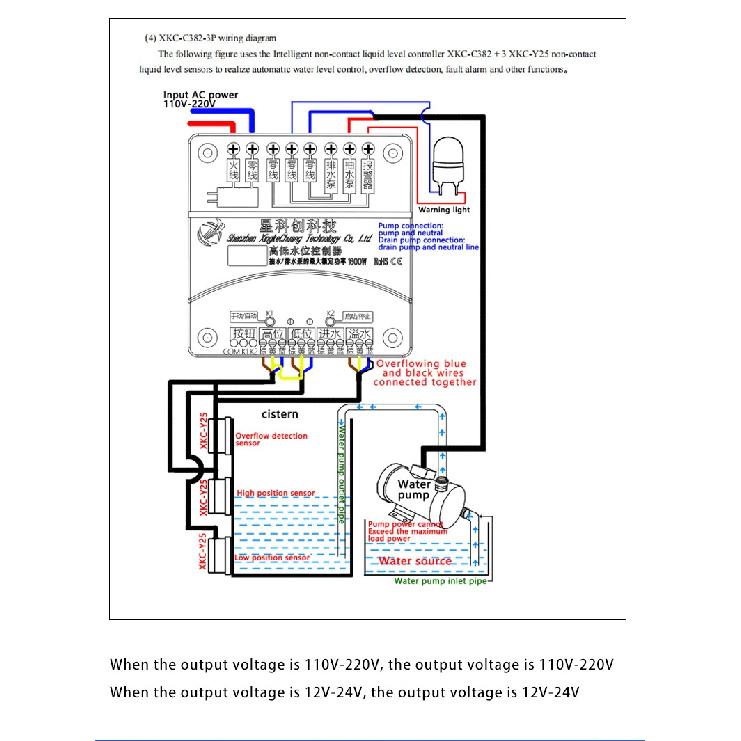 XKC-C382 Intelligent High And Low Automatic Water Supply Level Controller Water Replenishment Level Pumping Drainage Switch