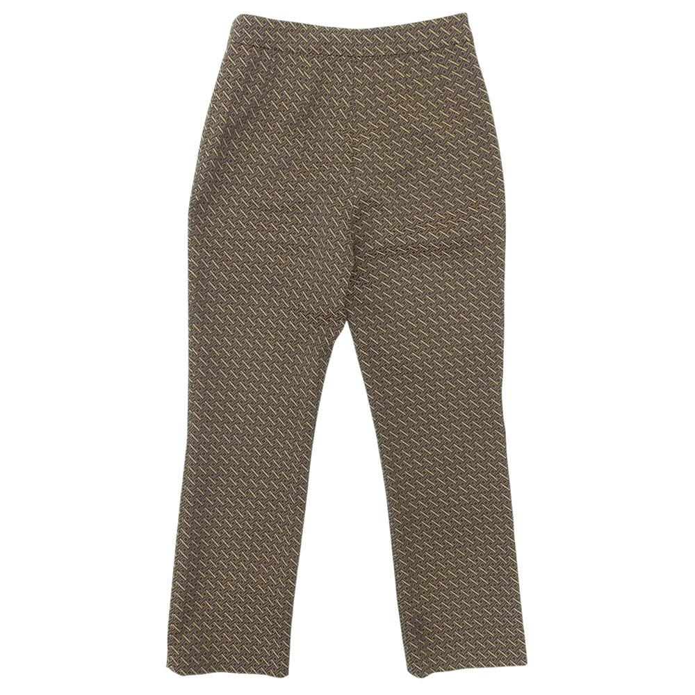 DRIES VAN NOTEN All-over print straight pants bottoms for women, brown, size 34 Bottoms 34 BrownUsed