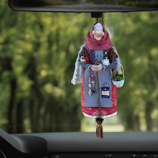 Automobile Pendant Handmade Kitchen Witch Doll Multipurpose Halloween Witch Figurine Luck Charm Home Decoration