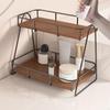 Bathroom Counter Organizer Desktop Storage Rack Modern Creative Retro Design 2 Tier Cup Riser Stand