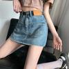 Summer Denim Shorts for Women In Summer New High-waisted Slimming Loose Wide-leg A-line Skirt Pants