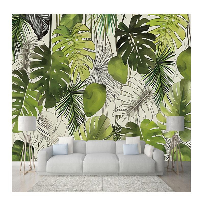 

Modern Simple 3D Wallpaper Banana Leaf Mural Living Room Restaurant Cafe Background Wall Mural Home Decor 200 cm(W) x 140 cm(H)