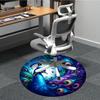 1pc Peacock Feather Art Chair Carpet for Office Non-Slip, Machine Washable Rug for Office - Holiday DecorMachine Made yy251029091