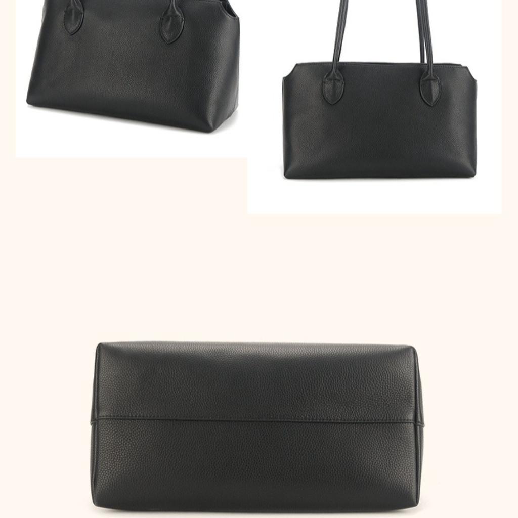 Women's Genuine Leather Tote Bag - Large Capacity Minimalist Underarm Handbag, Versatile Cowhide Shoulder Purse, Spacious Top Handle Bag